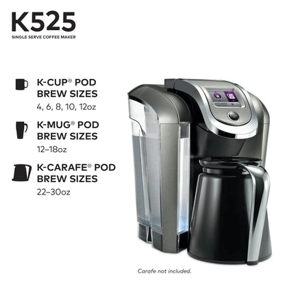 Keurig Single Serve Coffee Brewer, Slate, 80oz - K525