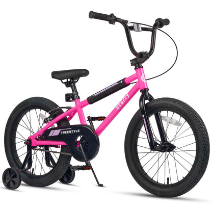 Glerc Kids BMX Style Bicycle 14 Inch Blue With Training Wheels And Coaster Brake