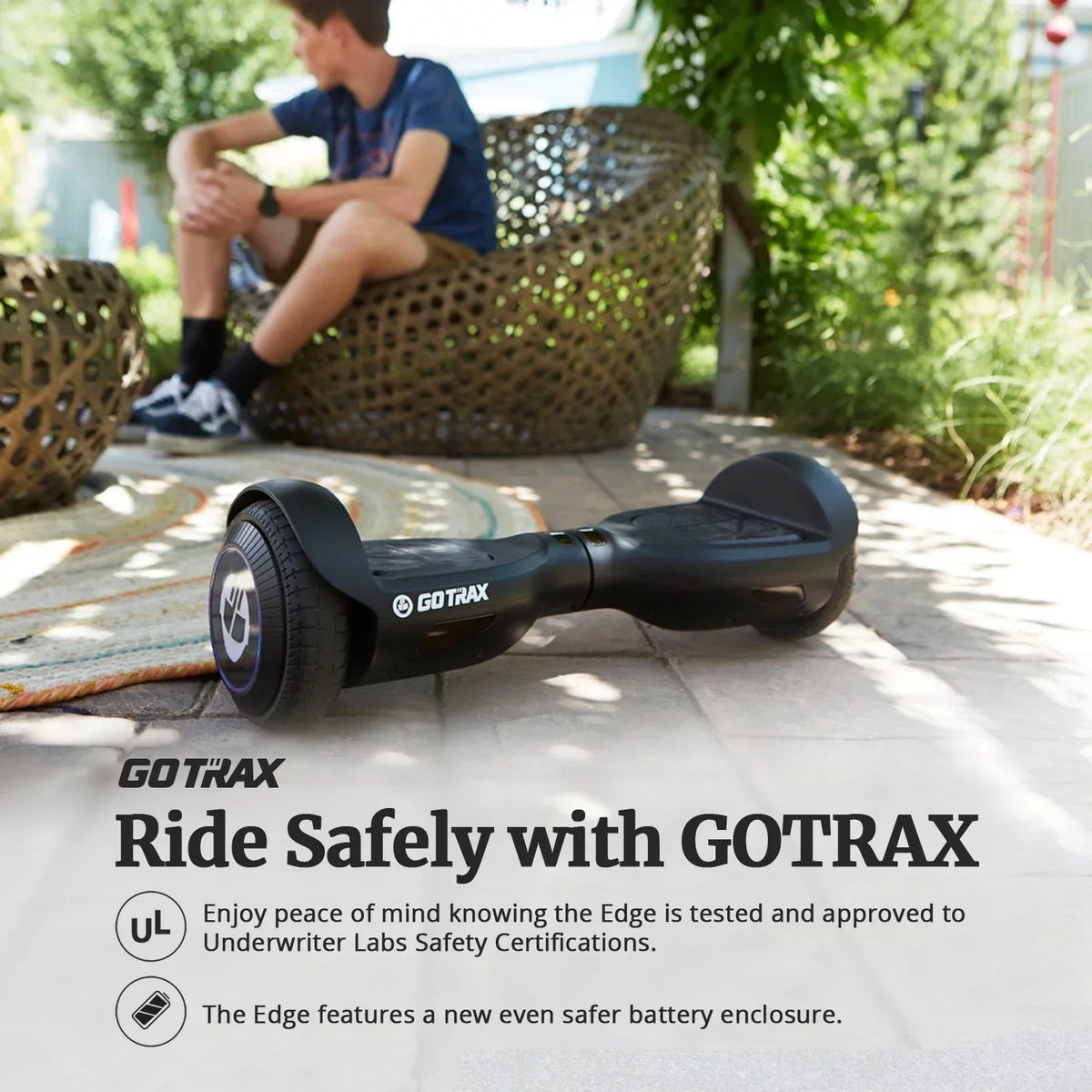 GOTRAX Edge Self-Balancing Scooter With 6.5in Tires, Pink