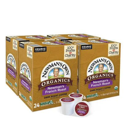 Newman's Own Organics French Roast Dark Coffee K-Cup Pods, 96 Count - 5000203555