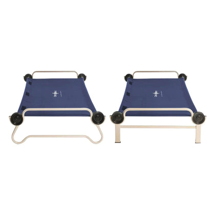 Disc-O-Bed XL Cam-O-Bunk Benchable Double Cot With Storage Organizers - Navy