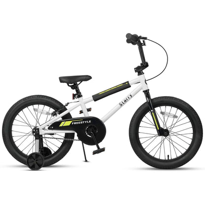Glerc Kids BMX Style Bicycle 14 Inch Blue With Training Wheels And Coaster Brake