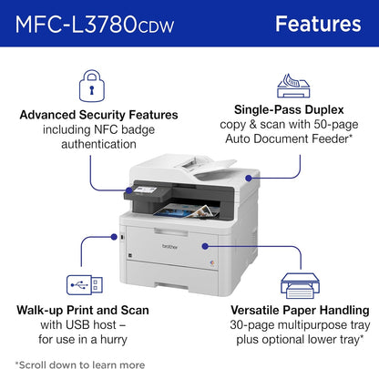 All-In-One Wireless Color Printer With Printing, Scanning, Copying And Faxing