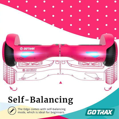 GOTRAX Edge Self-Balancing Scooter With 6.5in Tires, Pink