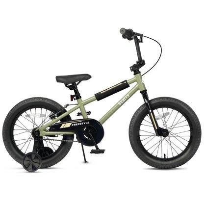 Glerc Kids BMX Style Bicycle 14 Inch Blue With Training Wheels And Coaster Brake